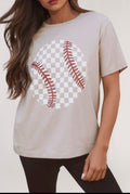 Checkered Baseball Graphic Tee