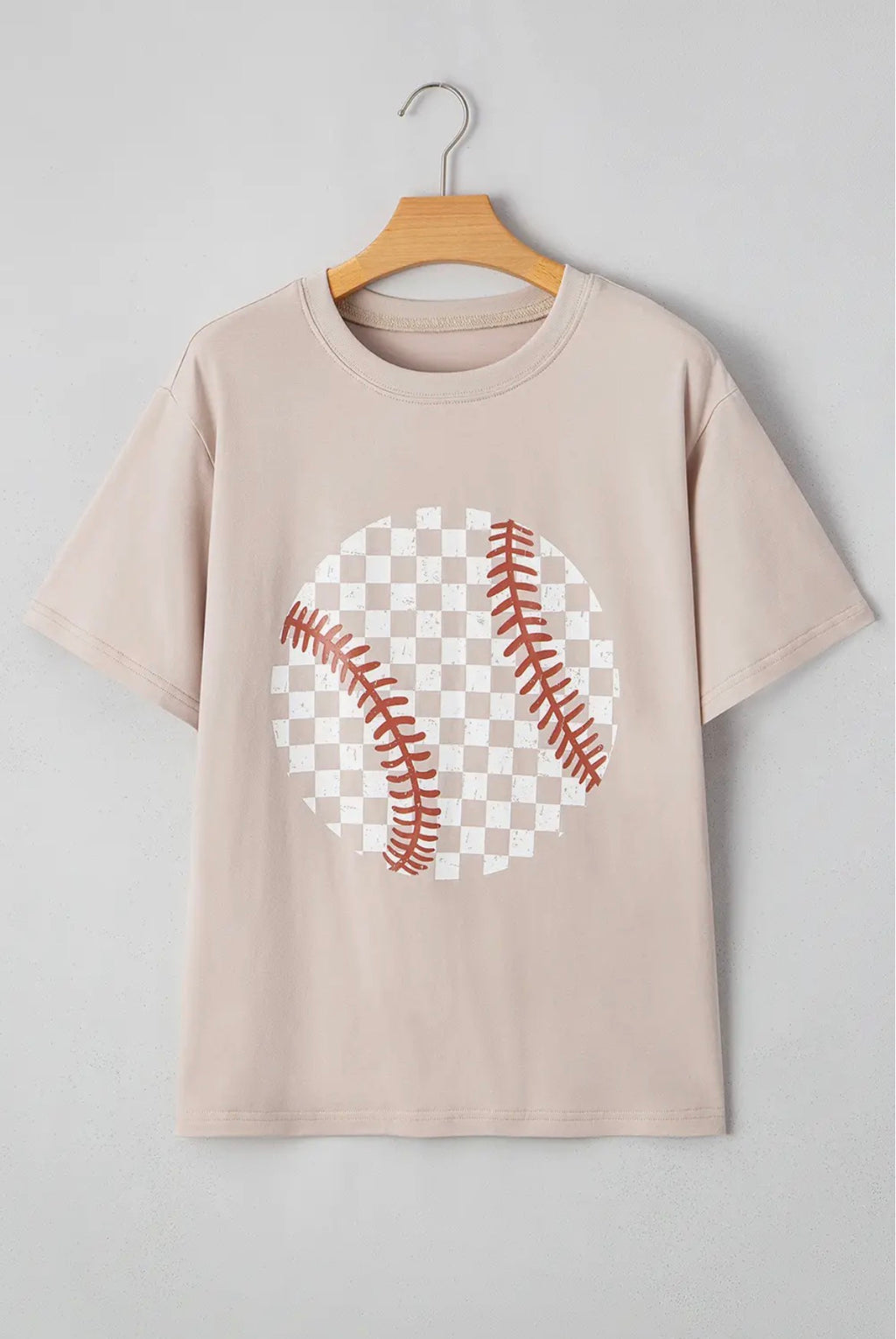 Checkered Baseball Graphic Tee