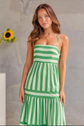 Green Striped Maxi Dress (pre order only)