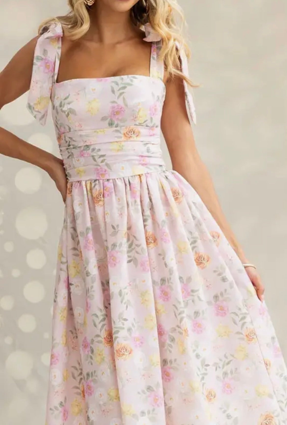 Summer Pink Floral Dress (pre order only)