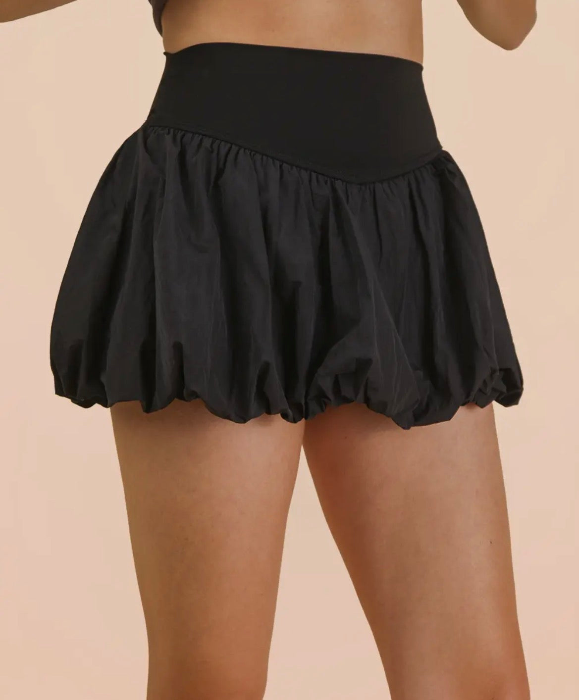 Black Bubble Active Skirt with Inner Shorts (pre order only)