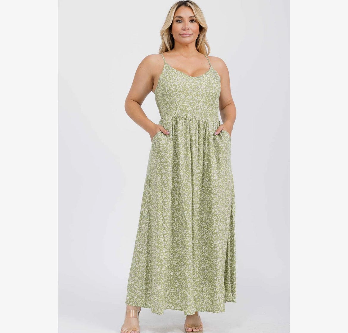 Plus Size Floral Maxi Dress (pre order only)