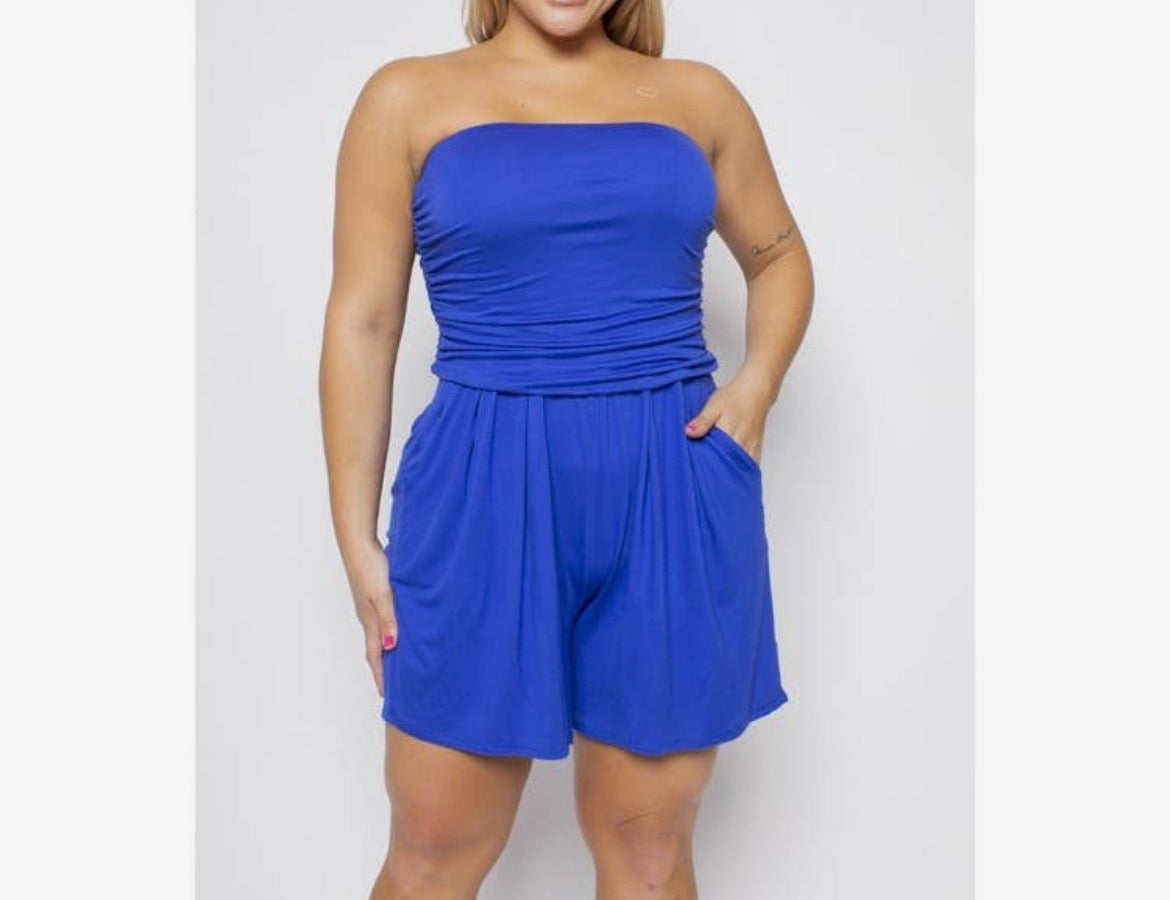 Plus Size Strapless Romper (pre order only)