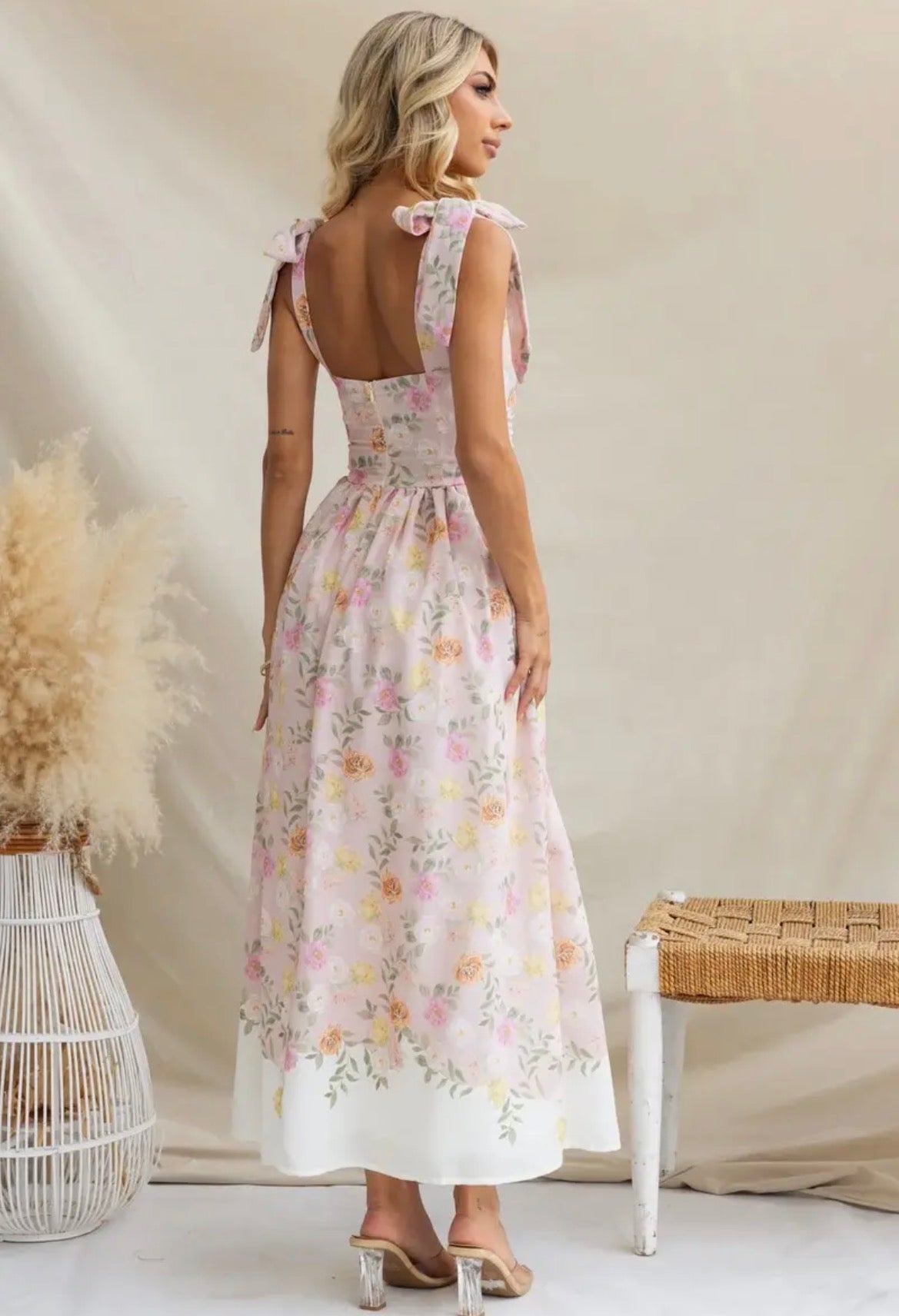 Summer Pink Floral Dress (pre order only)