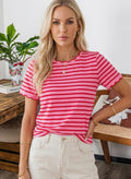 Stripe Scalloped Trim Top (pre order only)