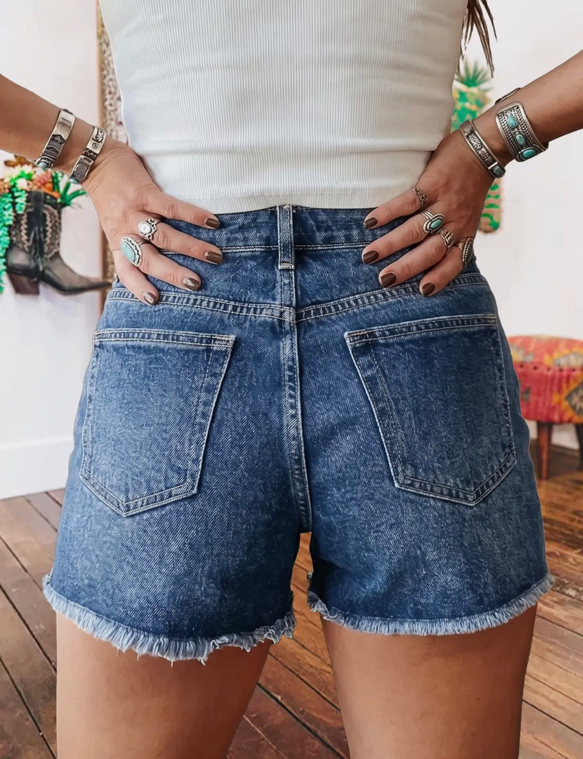 Wrapped Tie Waist Denim Skort (pre order only)