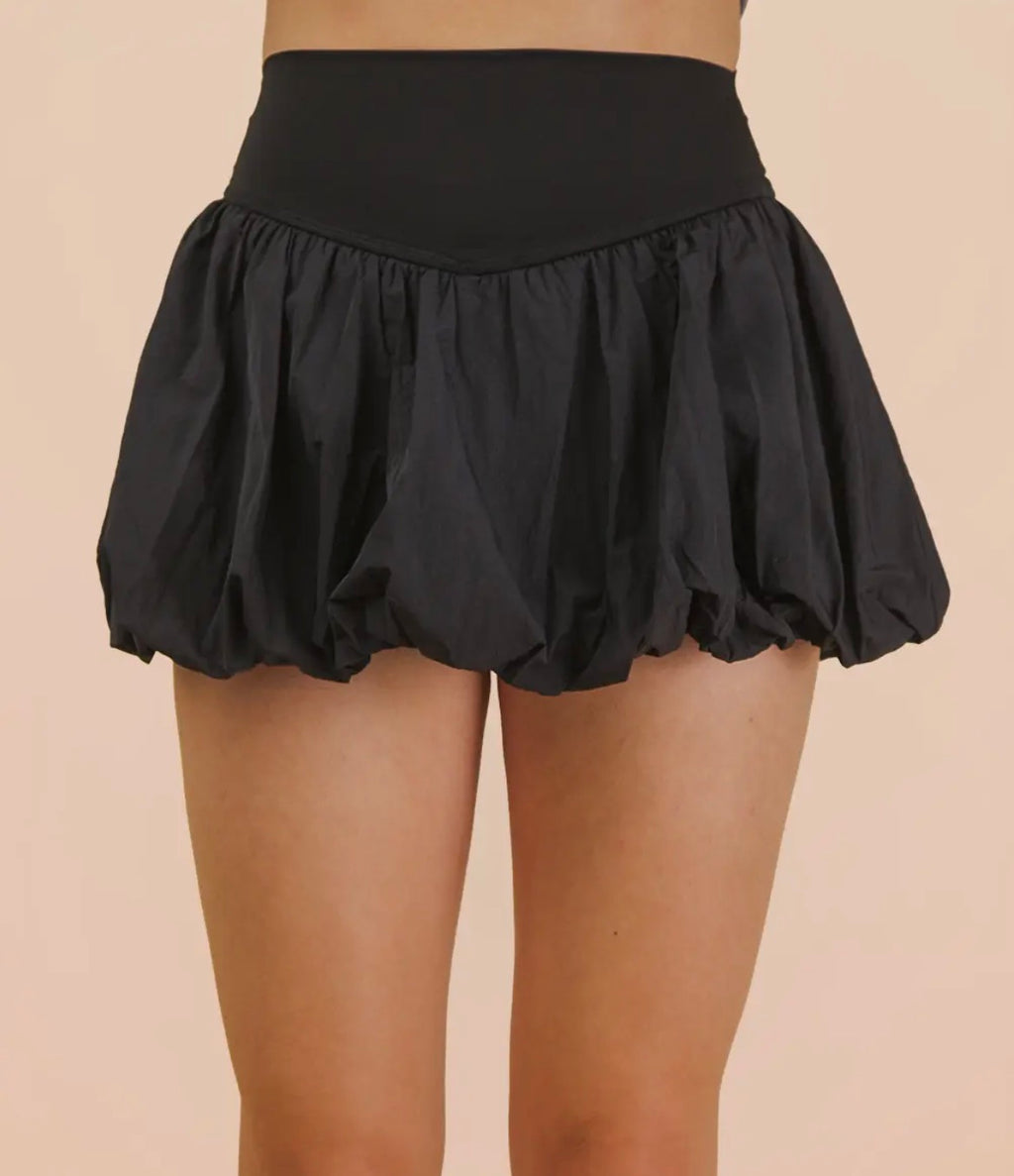 Black Bubble Active Skirt with Inner Shorts (pre order only)