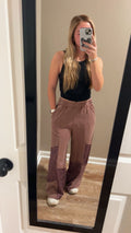 Las Mineral Wash Leopard Patchwork Loose Pants