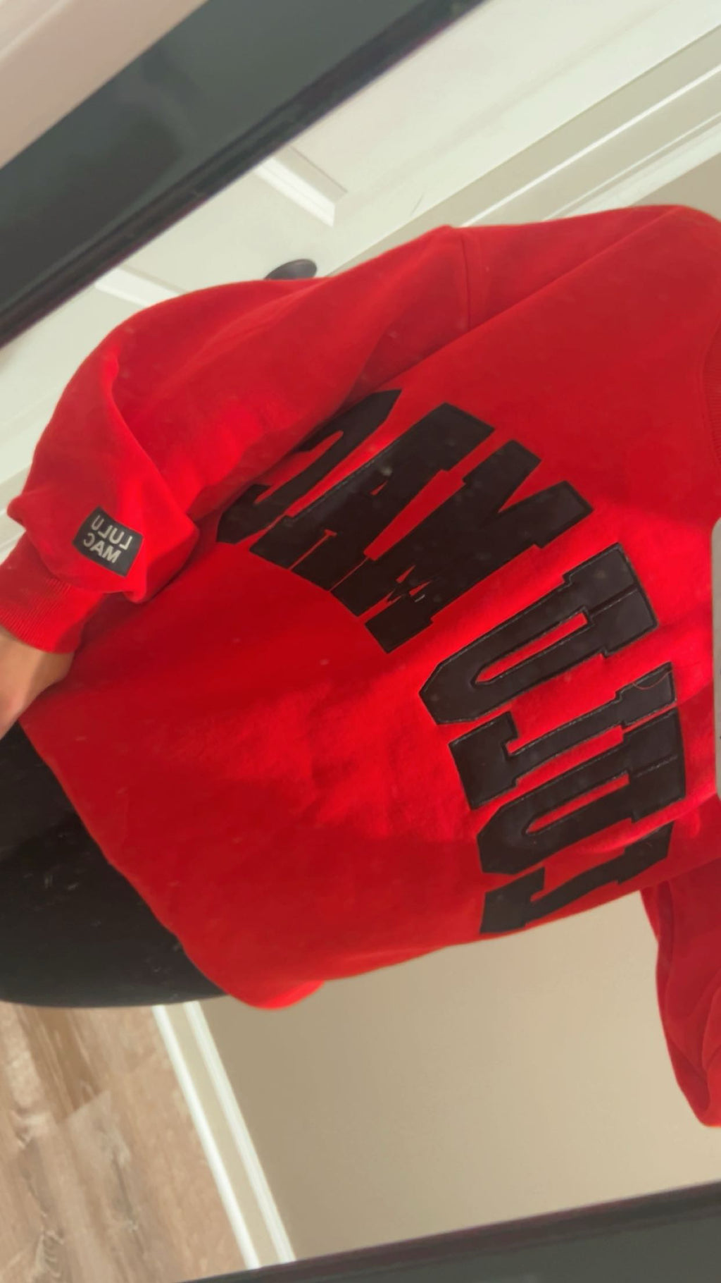Red and Black Lulu Mac Sweatshirt