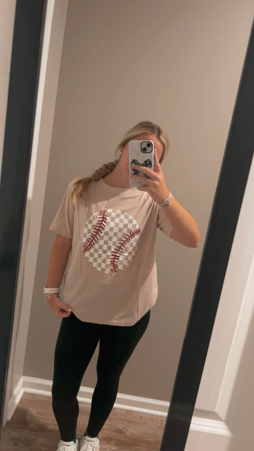 Checkered Baseball Graphic Tee