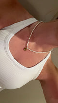 Pearl And Gold Bauble Heart Necklace